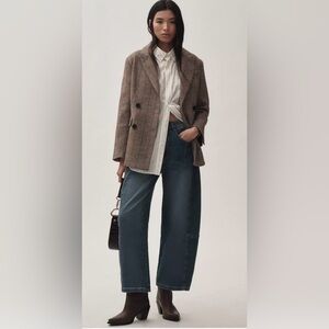 The Kenna Mid-Rise Heritage Barrel Jeans by Pilcro: Denim-Knit Edition